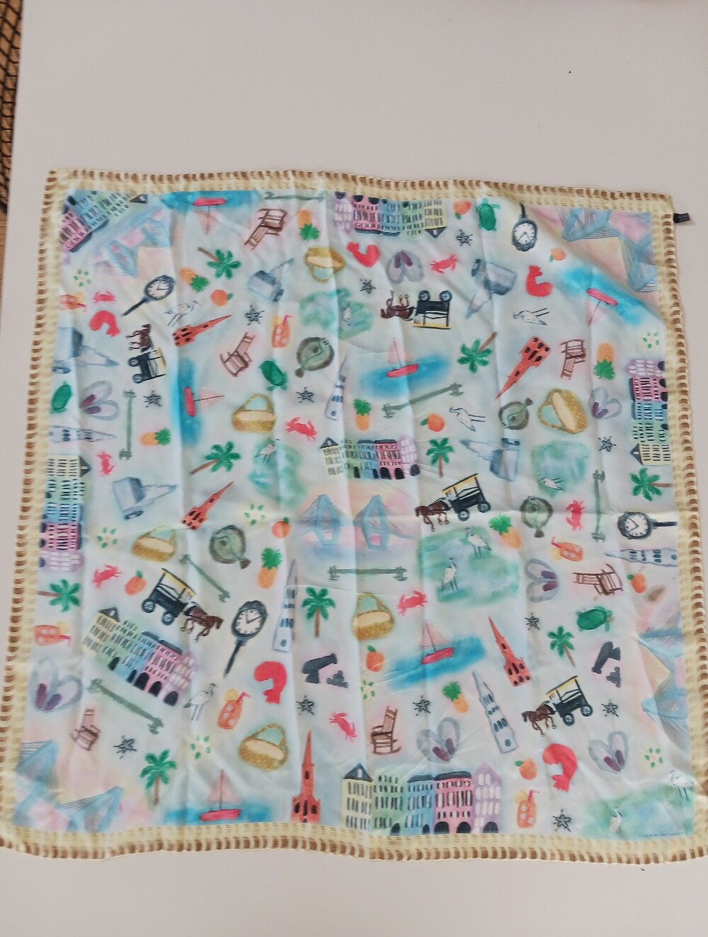 AS IS. Ben Silver Silk Scarf - Picture 5 of 10